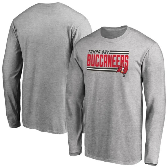 Fanatics Tampa Bay Buccaneers Men's Long Sleeve Graphic T-Shirt Gray Size Large - Picture 1 of 6